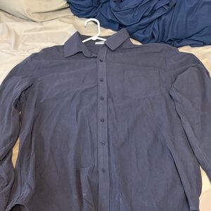 Men's Casual Button Down Shirt - Black